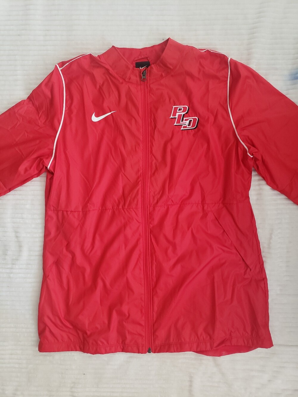 NWT Nike Women's "PLD" Red Athletic Windbreaker Jacket Large